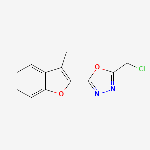2-(Chloromethyl)-5-(3-methyl-1-benzofuran-2-yl)-1,3,4-oxadiazole