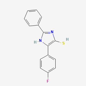 molecular formula C15H11FN2S B2662641 4-(4-氟苯基)-2-苯基-1H-咪唑-5-硫醇 CAS No. 1986428-42-5