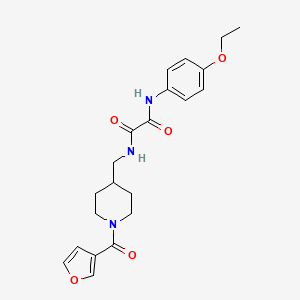molecular formula C21H25N3O5 B2662646 N1-(4-ethoxyphenyl)-N2-((1-(furan-3-carbonyl)piperidin-4-yl)methyl)oxalamide CAS No. 1396717-19-3