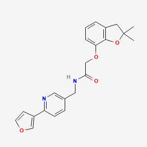 2-((2,2-dimethyl-2,3-dihydrobenzofuran-7-yl)oxy)-N-((6-(furan-3-yl)pyridin-3-yl)methyl)acetamide