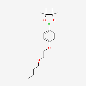 molecular formula C18H29BO4 B2662656 2-(4-(2-Butoxyethoxy)phenyl)-4,4,5,5-tetramethyl-1,3,2-dioxaborolane CAS No. 2229947-50-4