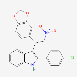 3-[1-(1,3-benzodioxol-5-yl)-2-nitroethyl]-2-(4-chlorophenyl)-1H-indole