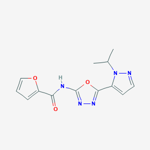 N-(5-(1-isopropyl-1H-pyrazol-5-yl)-1,3,4-oxadiazol-2-yl)furan-2-carboxamide