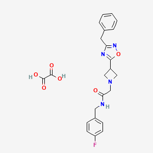 2-(3-(3-benzyl-1,2,4-oxadiazol-5-yl)azetidin-1-yl)-N-(4-fluorobenzyl)acetamide oxalate