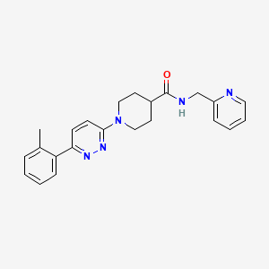 molecular formula C23H25N5O B2662666 N-(吡啶-2-基甲基)-1-(6-(邻甲苯基)吡啶并[3,2-c]吡嗪-3-基)哌啶-4-羧酰胺 CAS No. 1105232-91-4