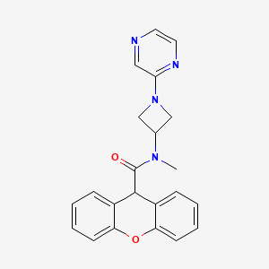 molecular formula C22H20N4O2 B2662667 N-Methyl-N-(1-pyrazin-2-ylazetidin-3-yl)-9H-xanthene-9-carboxamide CAS No. 2380192-46-9