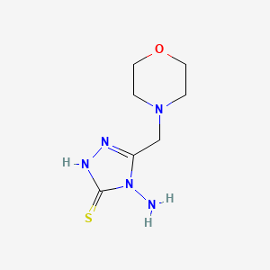 molecular formula C7H13N5OS B2662669 4-amino-5-(morpholin-4-ylmethyl)-4H-1,2,4-triazole-3-thiol CAS No. 155219-05-9