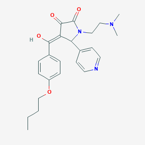 molecular formula C24H29N3O4 B266267 4-[(4-butoxyphenyl)carbonyl]-1-[2-(dimethylamino)ethyl]-3-hydroxy-5-(pyridin-4-yl)-1,5-dihydro-2H-pyrrol-2-one 