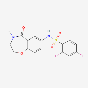 2,4-difluoro-N-(4-methyl-5-oxo-2,3,4,5-tetrahydrobenzo[f][1,4]oxazepin-7-yl)benzenesulfonamide