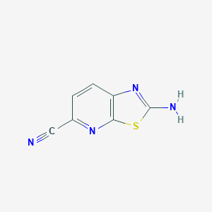 molecular formula C7H4N4S B2662679 2-Amino-[1,3]thiazolo[5,4-b]pyridine-5-carbonitrile CAS No. 1379278-07-5