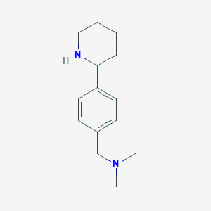molecular formula C14H22N2 B2662690 N,N-dimethyl-1-[4-(2-piperidinyl)phenyl]methanamine CAS No. 1177342-76-5