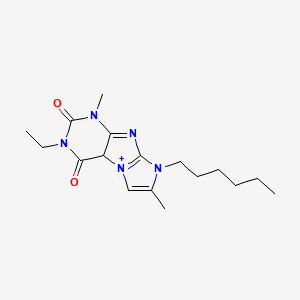 molecular formula C17H25N5O2 B2662708 3-ethyl-8-hexyl-1,7-dimethyl-1H,2H,3H,4H,8H-imidazo[1,2-g]purine-2,4-dione CAS No. 903298-19-1