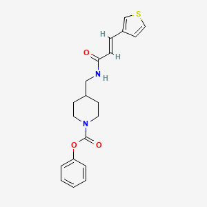 (E)-phenyl 4-((3-(thiophen-3-yl)acrylamido)methyl)piperidine-1-carboxylate