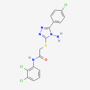 2-{[4-amino-5-(4-chlorophenyl)-4H-1,2,4-triazol-3-yl]sulfanyl}-N-(2,3-dichlorophenyl)acetamide