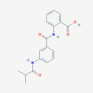 molecular formula C18H18N2O4 B2662721 2-{[3-(Isobutyrylamino)benzoyl]amino}benzoic acid CAS No. 305358-62-7