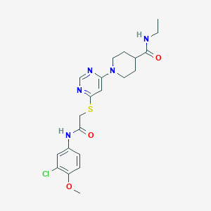 4-[(5-cyclopropyl-1,2,4-oxadiazol-3-yl)methyl]-N-(3,5-dimethylphenyl)-6-methyl-3-oxo-3,4-dihydro-2H-1,4-benzoxazine-7-sulfonamide