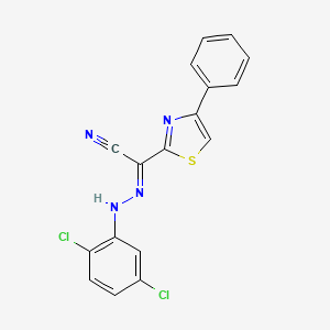(2E)-N-(2,5-dichloroanilino)-4-phenyl-1,3-thiazole-2-carboximidoyl cyanide