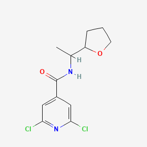 2,6-dichloro-N-[1-(oxolan-2-yl)ethyl]pyridine-4-carboxamide