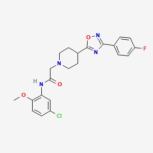 N-(5-chloro-2-methoxyphenyl)-2-(4-(3-(4-fluorophenyl)-1,2,4-oxadiazol-5-yl)piperidin-1-yl)acetamide