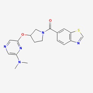 Benzo[d]thiazol-6-yl(3-((6-(dimethylamino)pyrazin-2-yl)oxy)pyrrolidin-1-yl)methanone
