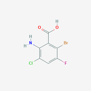 molecular formula C7H4BrClFNO2 B2662747 2-Amino-6-bromo-3-chloro-5-fluorobenzoic acid CAS No. 1513119-35-1