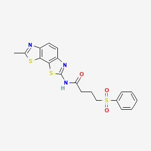 N-(7-methylbenzo[1,2-d:4,3-d']bis(thiazole)-2-yl)-4-(phenylsulfonyl)butanamide