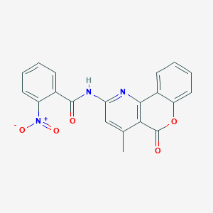N-(4-methyl-5-oxochromeno[4,3-b]pyridin-2-yl)-2-nitrobenzamide