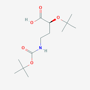 molecular formula C13H25NO5 B2662755 (2S)-2-[(2-甲基丙烷-2-基)氧基]-4-[(2-甲基丙烷-2-基)氧羰基氨基]丁酸 CAS No. 2550997-56-1