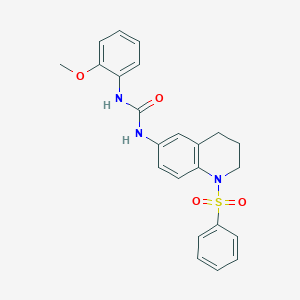 1-(2-Methoxyphenyl)-3-(1-(phenylsulfonyl)-1,2,3,4-tetrahydroquinolin-6-yl)urea