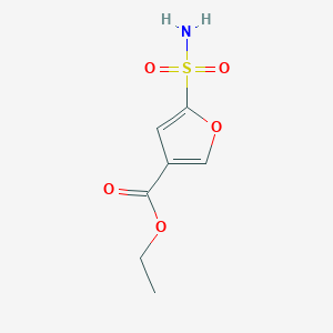molecular formula C7H9NO5S B2662760 Ethyl 5-sulfamoylfuran-3-carboxylate CAS No. 256373-94-1