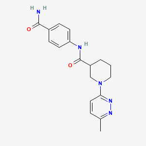 N-(4-carbamoylphenyl)-1-(6-methylpyridazin-3-yl)piperidine-3-carboxamide