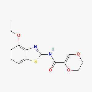 N-(4-ethoxybenzo[d]thiazol-2-yl)-5,6-dihydro-1,4-dioxine-2-carboxamide