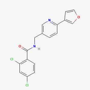 molecular formula C17H12Cl2N2O2 B2662788 2,4-dichloro-N-((6-(furan-3-yl)pyridin-3-yl)methyl)benzamide CAS No. 2034310-34-2