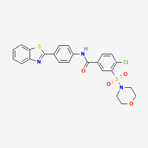 N-[4-(1,3-benzothiazol-2-yl)phenyl]-4-chloro-3-(morpholin-4-ylsulfonyl)benzamide