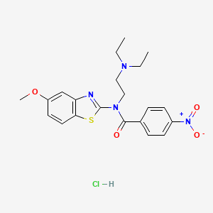 N-(2-(diethylamino)ethyl)-N-(5-methoxybenzo[d]thiazol-2-yl)-4-nitrobenzamide hydrochloride