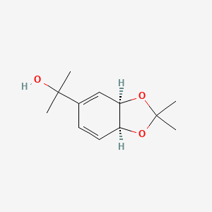 molecular formula C12H18O3 B2662795 rac-2-((3aR,7aS)-2,2-dimethyl-3a,7a-dihydrobenzo[d][1,3]dioxol-5-yl)propan-2-ol CAS No. 1998128-16-7