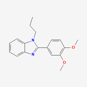 molecular formula C18H20N2O2 B2662806 2-(3,4-dimethoxyphenyl)-1-propyl-1H-benzo[d]imidazole CAS No. 477543-02-5
