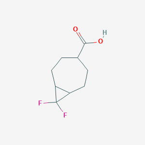 molecular formula C9H12F2O2 B2662815 8,8-二氟双环[5.1.0]辛烷-4-羧酸 CAS No. 2173999-40-9