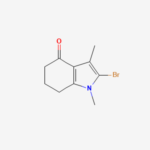 molecular formula C10H12BrNO B2662827 2-Bromo-1,3-dimethyl-6,7-dihydro-5H-indol-4-one CAS No. 2287289-47-6