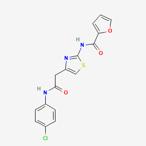 N-(4-(2-((4-chlorophenyl)amino)-2-oxoethyl)thiazol-2-yl)furan-2-carboxamide