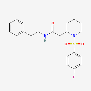2-(1-((4-fluorophenyl)sulfonyl)piperidin-2-yl)-N-phenethylacetamide