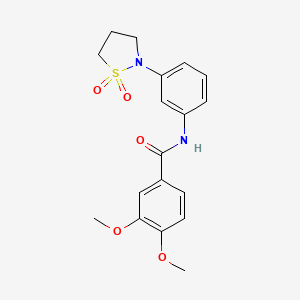N-(3-(1,1-dioxidoisothiazolidin-2-yl)phenyl)-3,4-dimethoxybenzamide