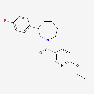 molecular formula C20H23FN2O2 B2662873 (6-Ethoxypyridin-3-yl)(3-(4-fluorophenyl)azepan-1-yl)methanone CAS No. 1795197-00-0