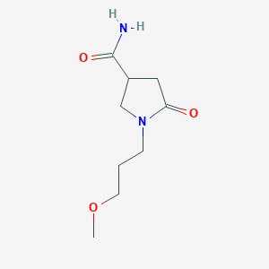 molecular formula C9H16N2O3 B2662878 1-(3-Methoxypropyl)-5-oxopyrrolidine-3-carboxamide CAS No. 910443-33-3