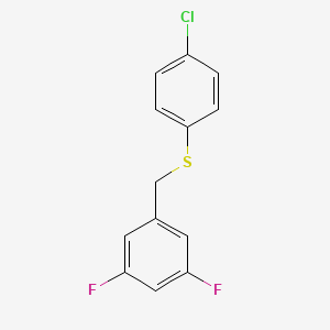 molecular formula C13H9ClF2S B2662879 (4-Chlorophenyl)(3,5-difluorobenzyl)sulfane CAS No. 259132-16-6