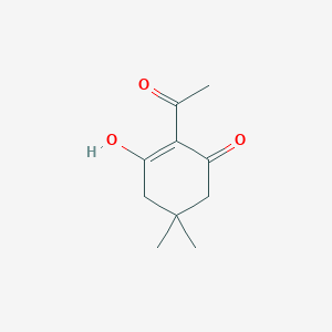 molecular formula C10H14O3 B2662884 2-(1-Hydroxyethylidene)-5,5-dimethylcyclohexane-1,3-dione CAS No. 94142-97-9