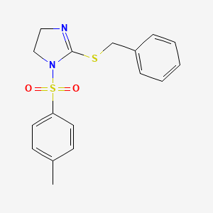 B2662886 2-Benzylsulfanyl-1-(4-methylphenyl)sulfonyl-4,5-dihydroimidazole CAS No. 868216-60-8