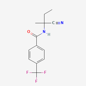 molecular formula C13H13F3N2O B2662889 N-(1-cyano-1-methylpropyl)-4-(trifluoromethyl)benzamide CAS No. 1252398-41-6