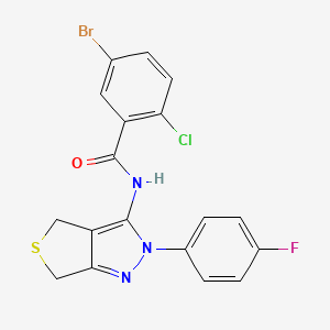 molecular formula C18H12BrClFN3OS B2662891 5-溴-2-氯-N-(2-(4-氟苯基)-4,6-二氢-2H-噻吩并[3,4-c]嘧啶-3-基)苯甲酰胺 CAS No. 450343-11-0