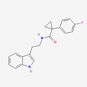 molecular formula C20H19FN2O B2662893 N-(2-(1H-吲哚-3-基)乙基)-1-(4-氟苯基)环丙烷甲酰胺 CAS No. 1091382-36-3